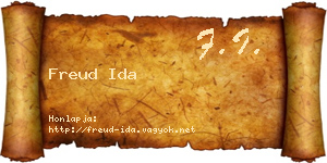 Freud Ida névjegykártya